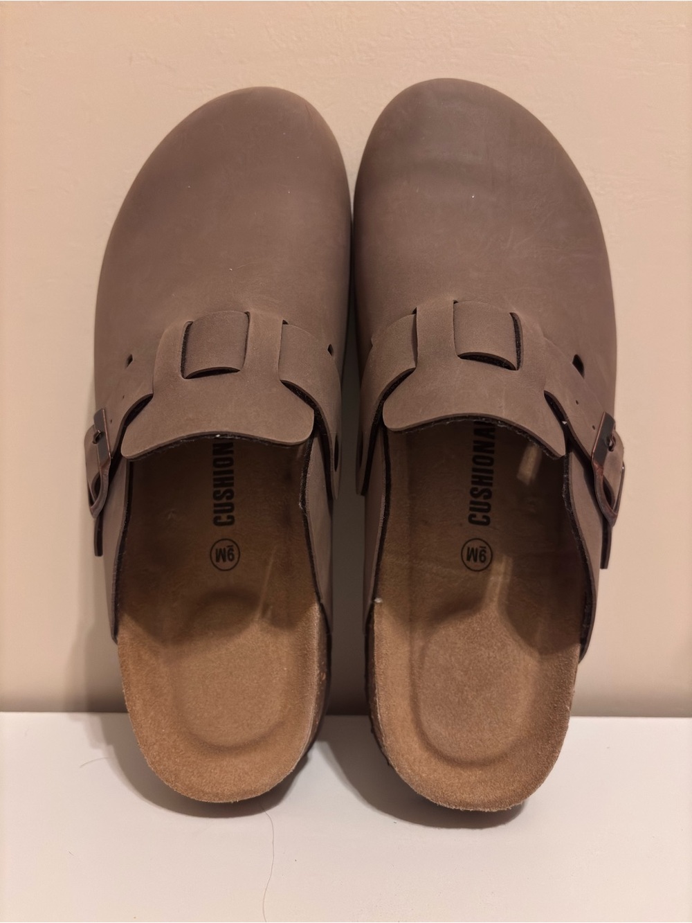 Women’s Brown Slip-On Clog with Buckle Accent